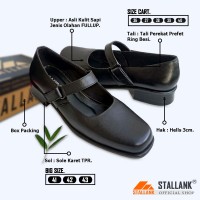STALLANK || Sepatu Pantofel Paskibra Wanita Asli Kulit